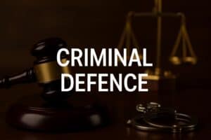 Gavel and scales of justice representing criminal defense legal services.