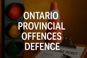 Traffic ticket legal defense in Ontario and Provincial Offences Lawyer services.